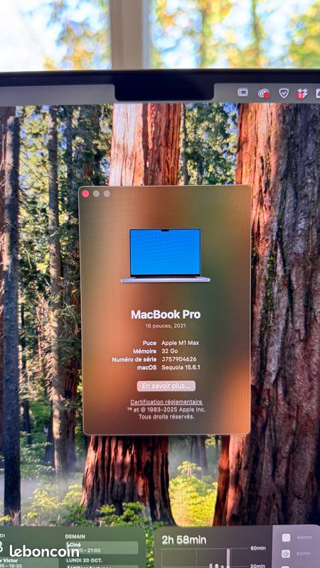 Macbook Pro 16 M1 Max 32Go 1T (image 2)