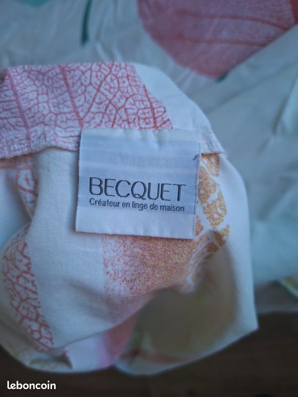 Parure de lit BECQUET – Housse réversible + traversin – 240x220 cm – Lit 140 (image 6)