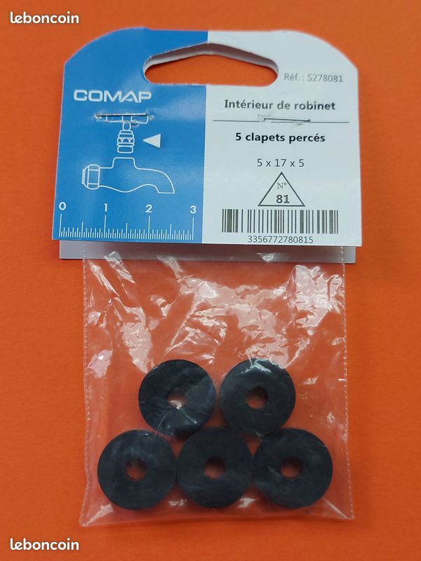 COMAP Lot De 5 Clapets Percés D'étanchéité Pour Robinet - 4x13x4 Grohé