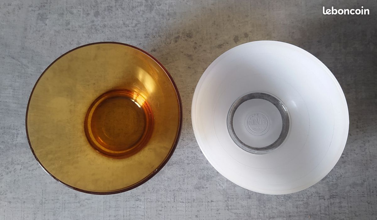 Lot 2 bols Duralex jaune + blanc Vintage (image 4)