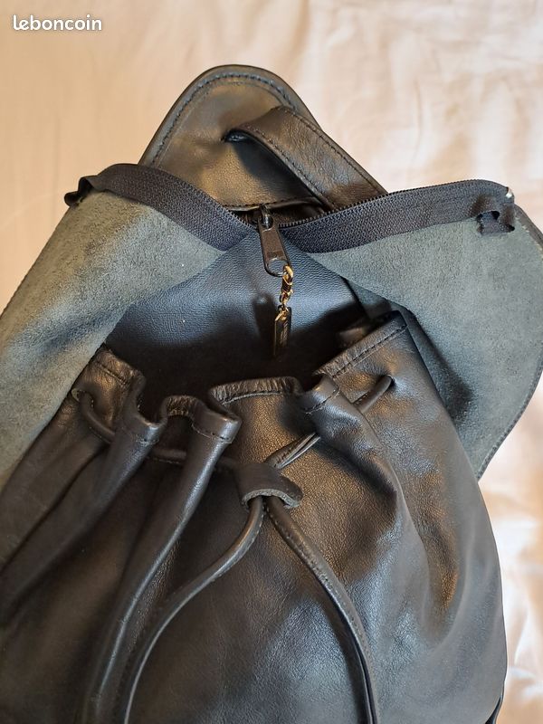 Sac à main en cuir noir - La Bagagerie (image 4)