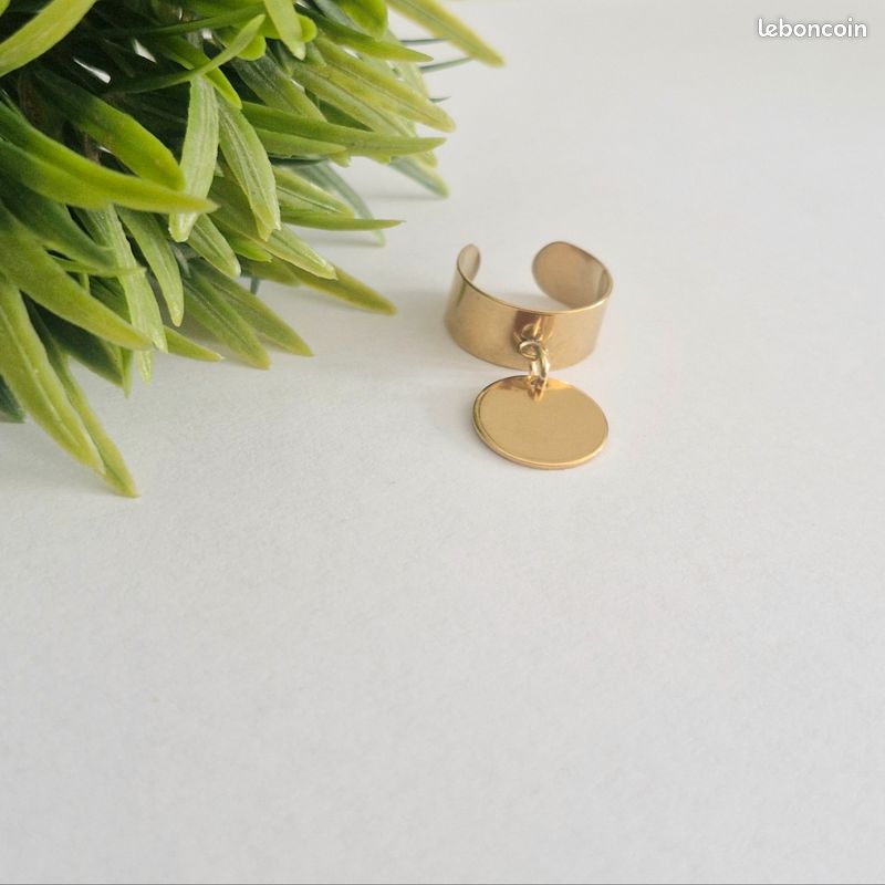Bague Acier et pendentif rond (image 2)