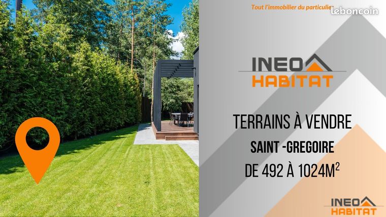 Terrain 492 m² SAINT GREGOIRE