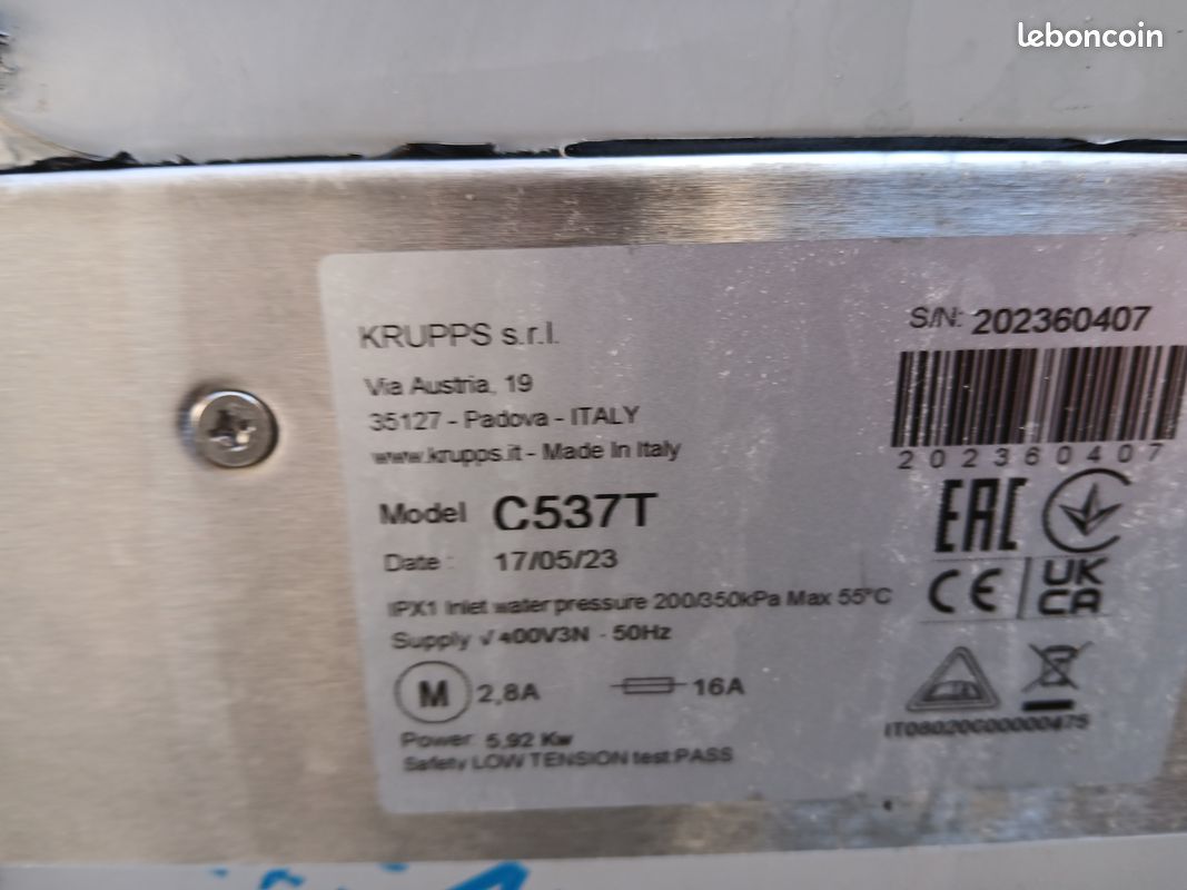 Lave verre krupps c 537 t (image 2)