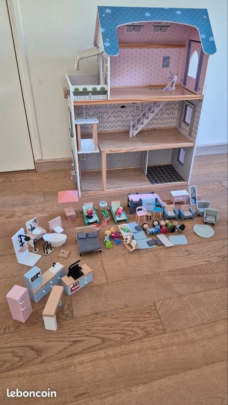 Maison de poupée avec accessoires NEUVES (image 2)