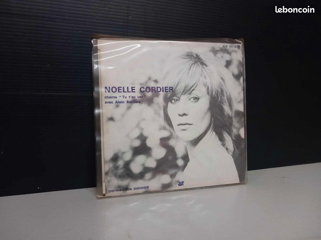 Vinyle 45 tours - Alain Barrière/Noelle Cordier - tu t’en vas (image 2)