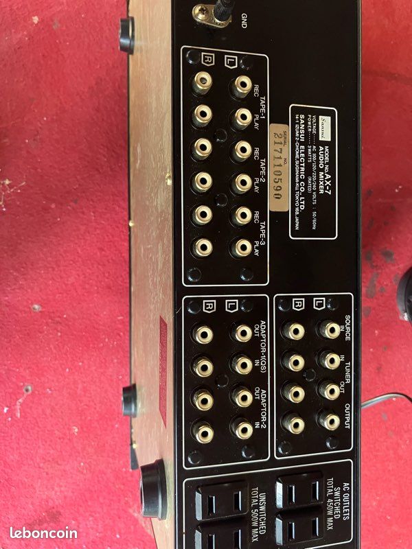 Préamplificateur Sansui AUDIO MIXER AX7 (image 2)