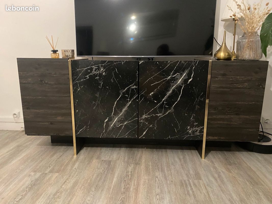 Meuble TV / buffet effet marbre (image 2)