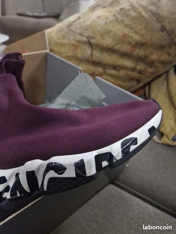 bordeaux balenciaga chaussure speed