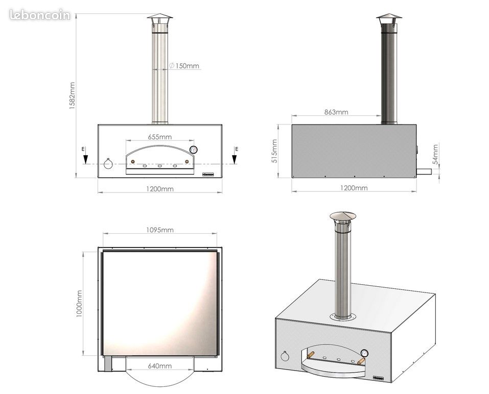 Four à bois MONTANA FULL INOX XXL (image 2)