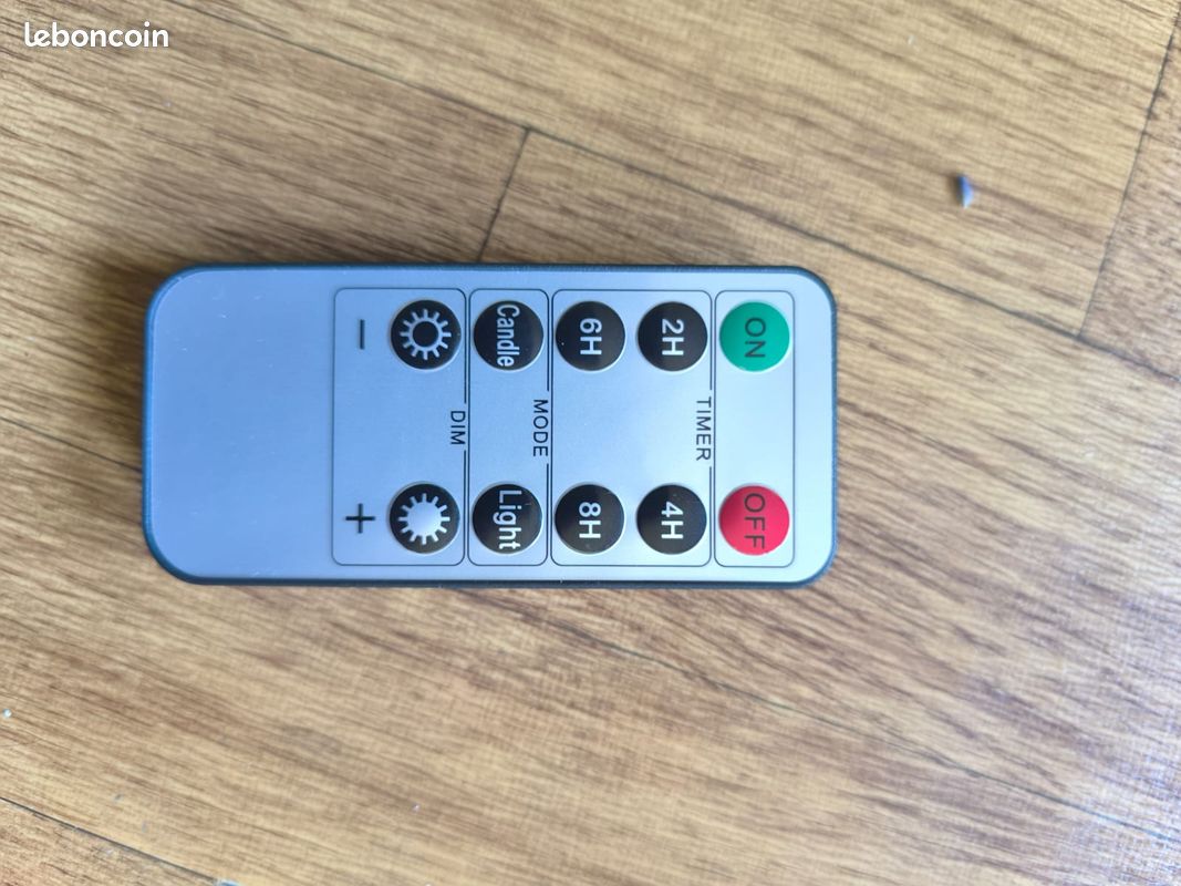 Lot de 6 bougies cierges LED blanches avec télécommande – Déco Mariage / Fête (image 2)