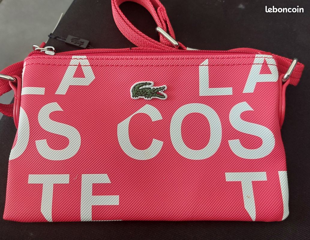 Sac bandoulière Lacoste rouge (image 1)