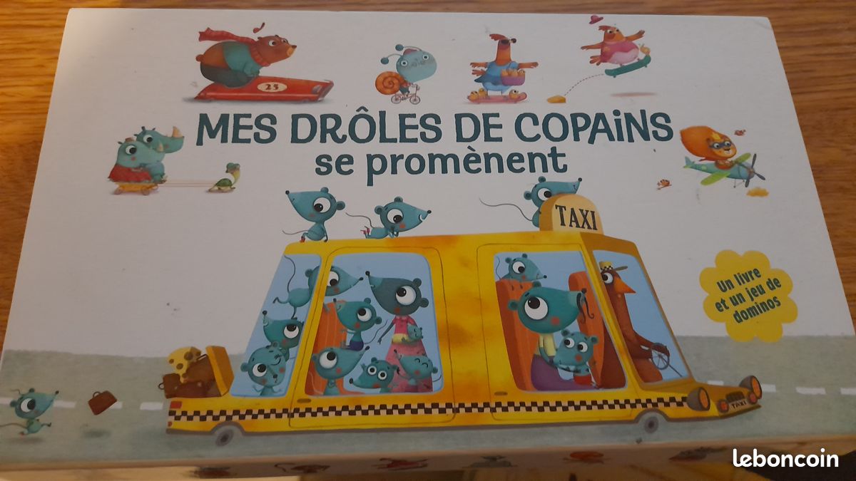 Coffret enfant Livre + dominos Mes drôles de copains se promènent (image 1)
