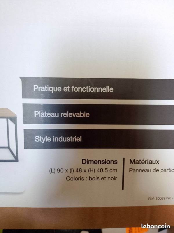 Table basse plateau relevable (image 2)