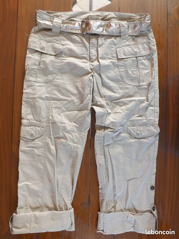 Pantalon/Pantacourt beige Promod (image 1)