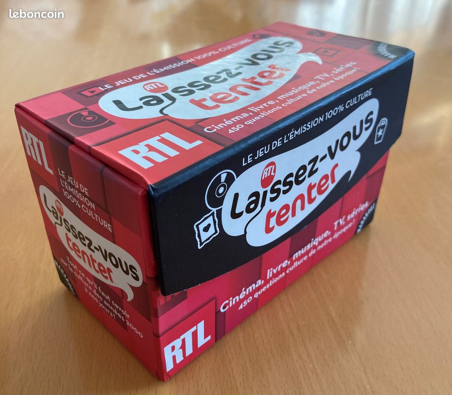 Plus de 500 questions dans cette boîte neuve du jeu de l'émission 100 % culture "Laissez-vous tenter" sur la radio RTL, jeu de société adultes, idée cadeau pour Noël (image 1)