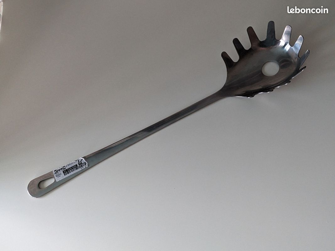 🍓🌿Ikea-Ustensile de cuisine -Ancienne Louche à spaghetti en inox résistant (image 2)