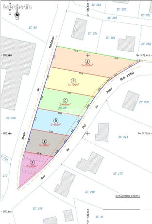Terrain 669 m² Olby