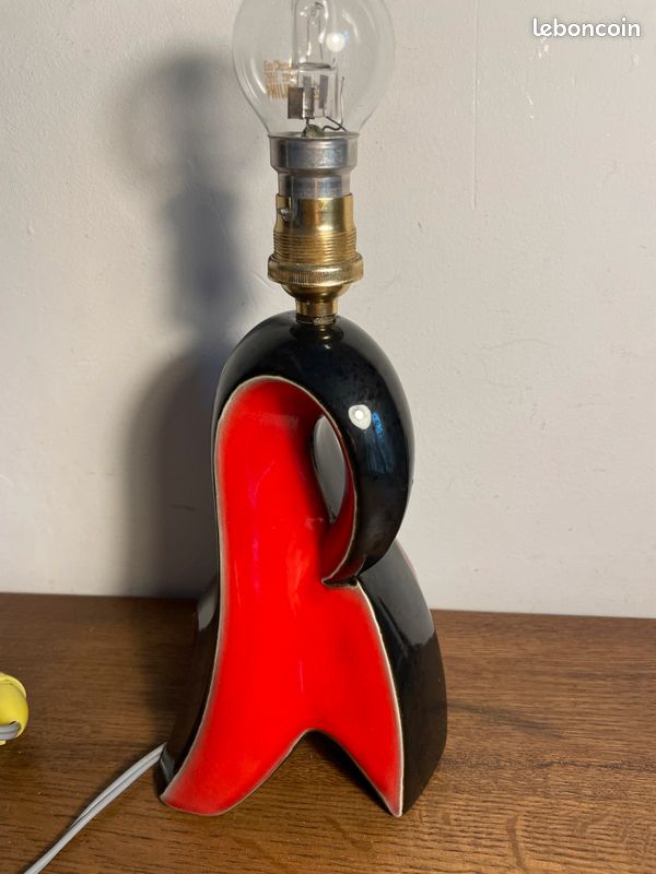 Joli pied de lampe vintage en céramique (image 9)