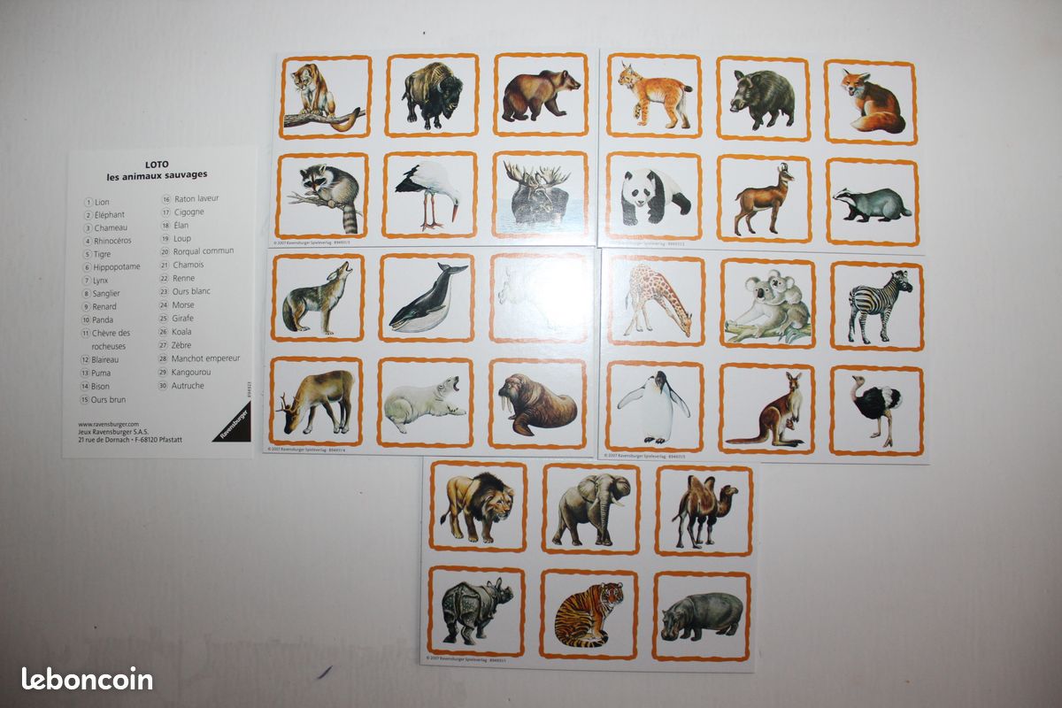 LOTO Les animaux sauvages (image 2)