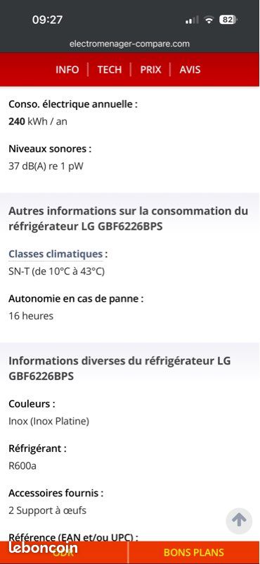 Frigo LG A++ (image 6)