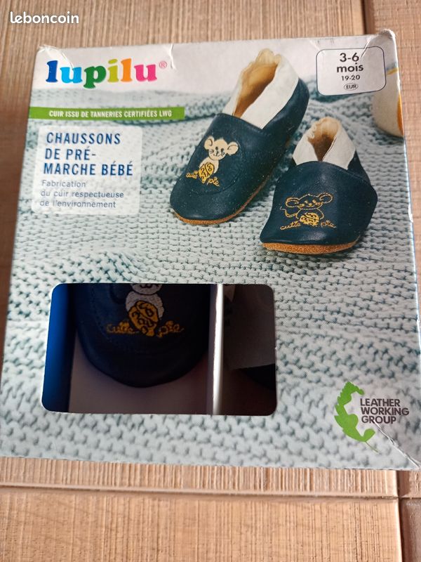 Vends chausson de pré- marche bébé marque Lupilu neuf dans la boîte (image 1)