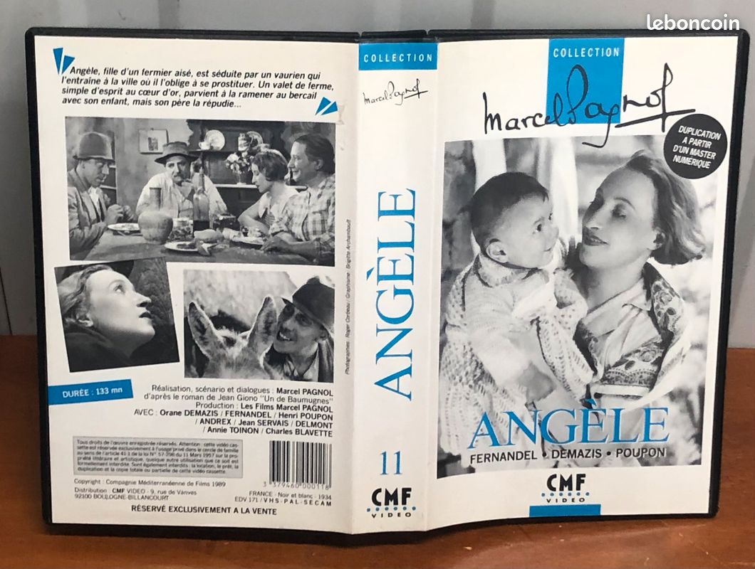 Rare Vhs Angèle de Pagnol avec Fernandel Orane Demazis - DVD - Films