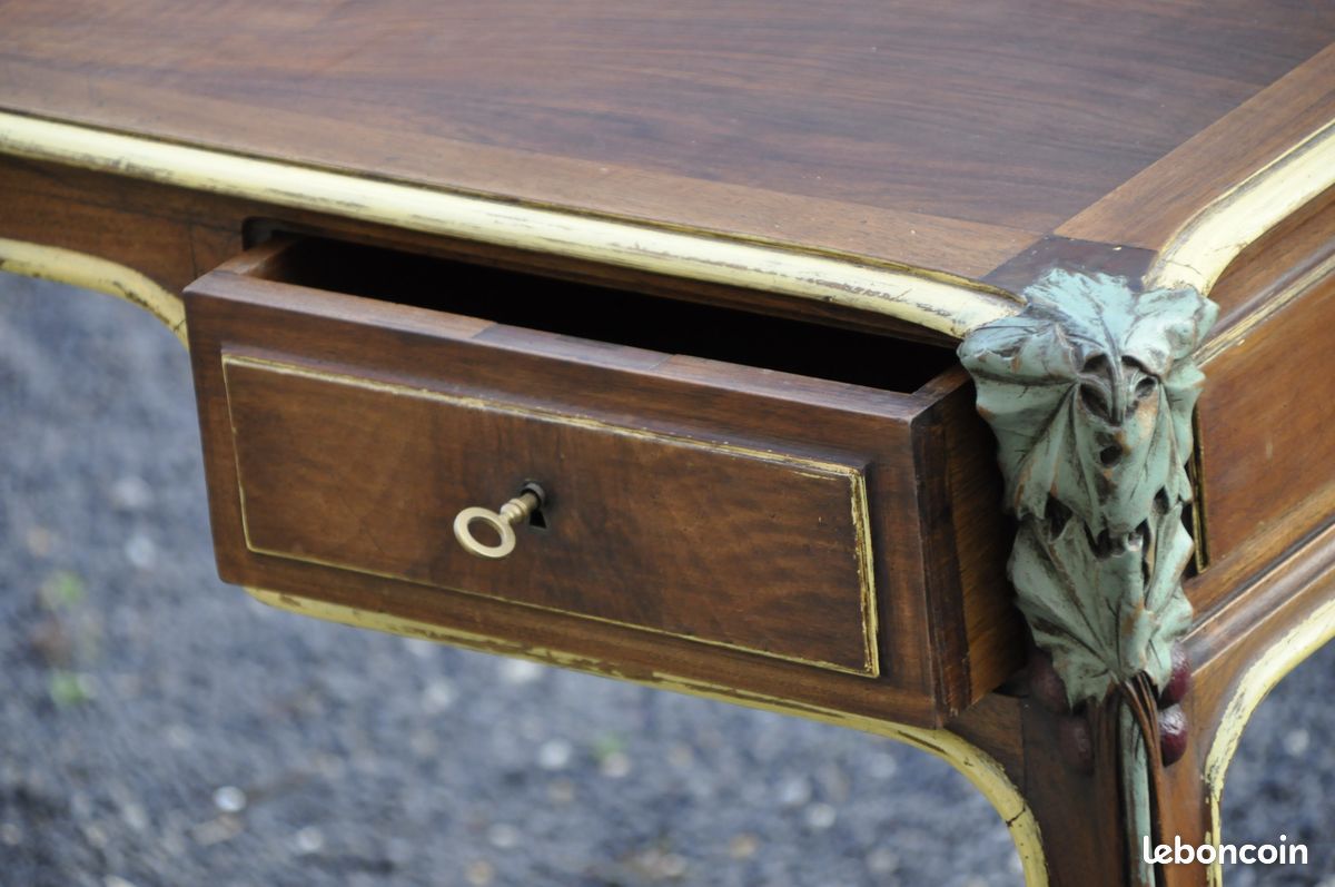 Bureau plat + feuille de verre (image 6)