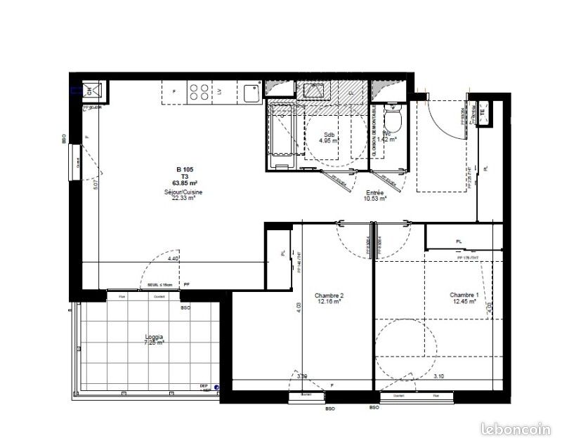 Appartement 3 pièces 63 m² · à Albertville · 63 m² · 920 €/mois