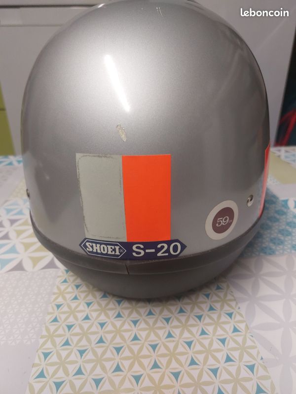 Casque moto vintage SHOEI S-20 années 70 – 59 cm – avec carton d'époque (image 3)
