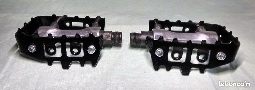 Paires de pédales vélo aluminium 9/16" - VTT VTC Ville Vintage Vélotaf (image 9)