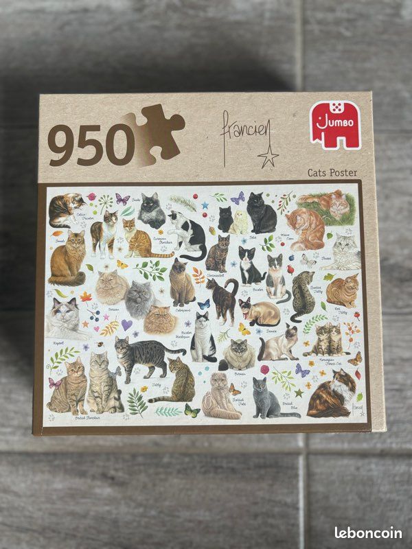 Puzzle jumbo premium 950 pièces - cat’ s poster (image 1)