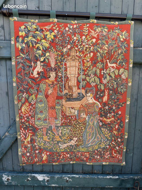 Tapis de Mur Italie Tapisserie Eta Della Donna Arazzo 66x69cm Avec