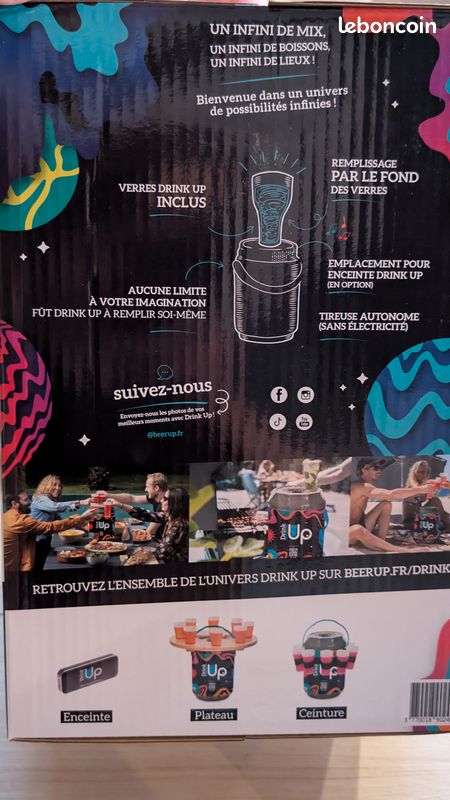 Plateau Porte-Gobelets Beer Up/Drink Up - Pour Boissons Et Apéritifs