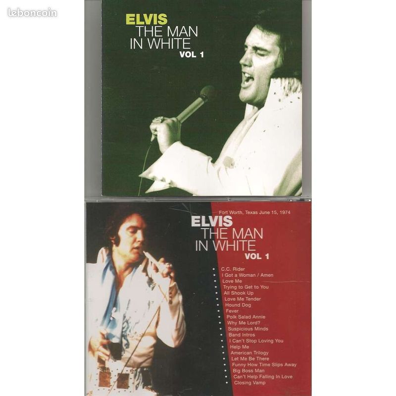 Elvis presley the man in white vol.1 cd 15/6/74 afternoon soundboard show- fort worth (image 1)