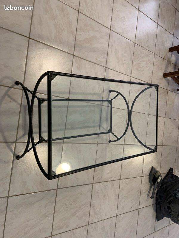 Table basse métal double plateau (image 1)