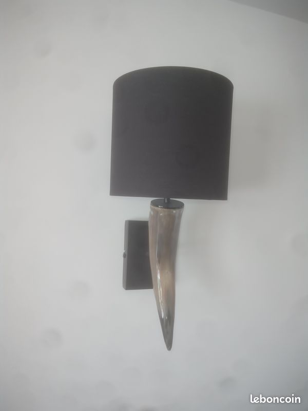Lampe murale corne style afrique (image 2)