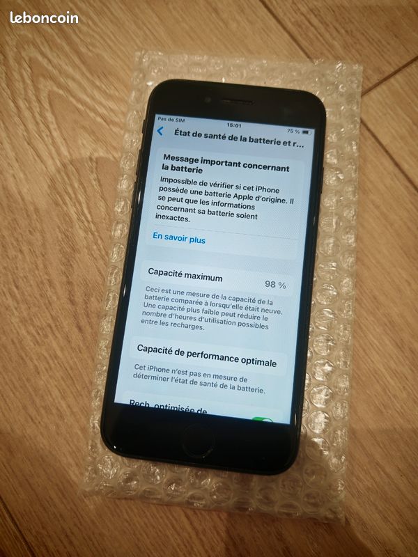 Iphone SE 2020 64 go batterie neuve (image 1)