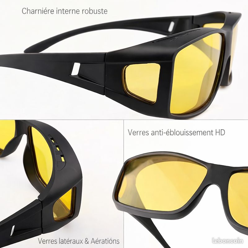 Lunettes De Conduite Nocturne Polarisées - Verres Jaunes Anti-éblouissement Pour Homme Et Femme (Ymmott)