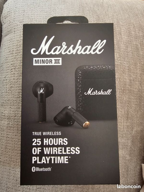 Écouteurs Intra-auriculaires MARSHALL Minor III Noirs - Bluetooth - Occasion Bon état