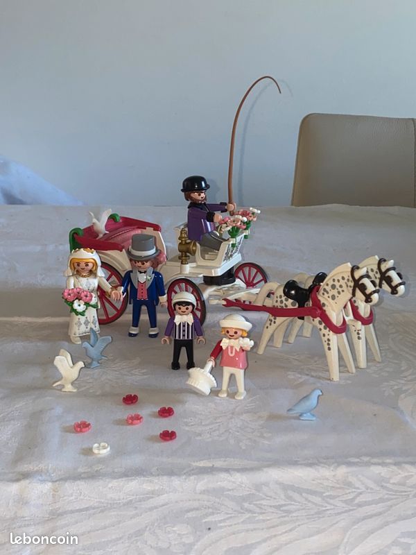 PLAYMOBIL 5601 CALÈCHE mariage 1900 Belle époque 1998 boîte quasi