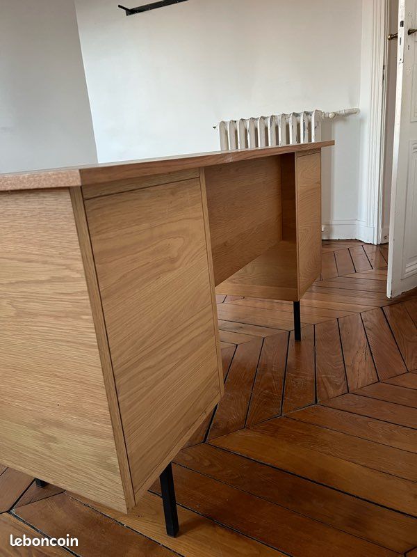 Bureau chêne portes en canage (image 7)