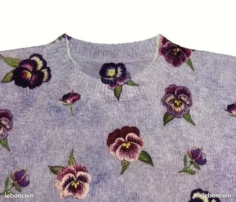 Pull * Imprimé Intégral Feuilles * | Pull Décontracté à Col Rond Et Manches Longues, Vêtements Pour Femmes, Coupe Régulière