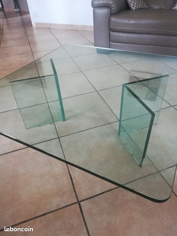Table de salon verre , carrée (image 2)
