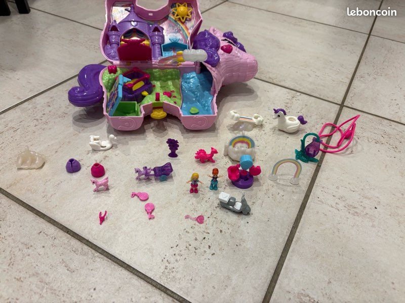 Polly Pocket Coffret Vintage Château Étoilé avec Mini-Figurines Polly