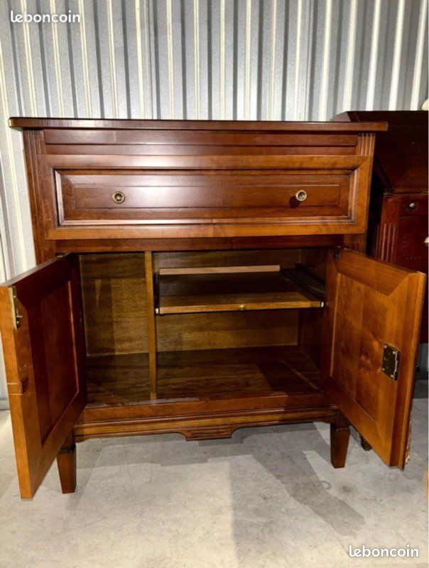 Meuble TV hi-fi 2 portes en bois (image 2)