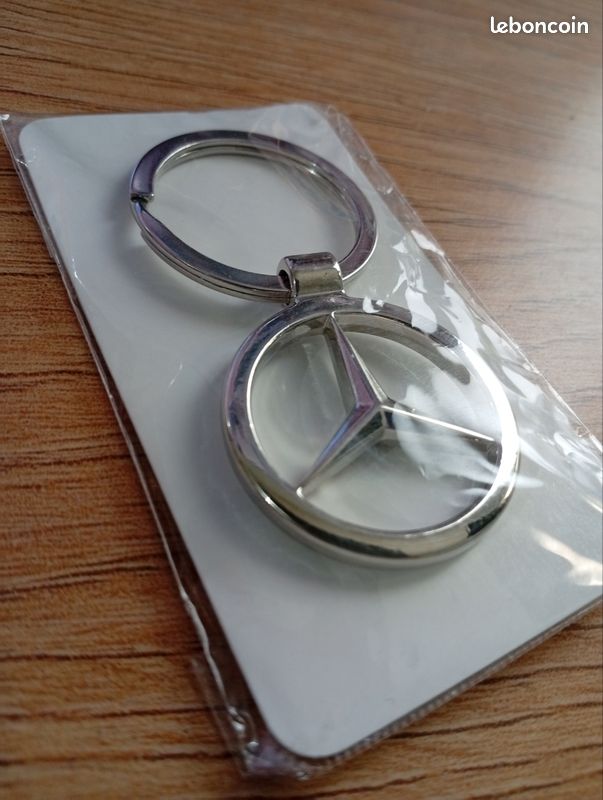 Porte-clés Moto Personnalisé Pour Mercedes - Modèles A, B, C, E, Vito, Sprinter - Design Alliage Et Cuir - Longueur 12 Cm
