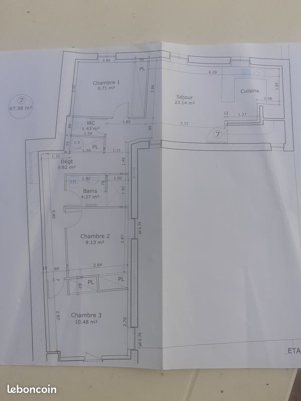 Appartement 4 pièces 68 m² · à Espalion · 68 m² · 770 €/mois