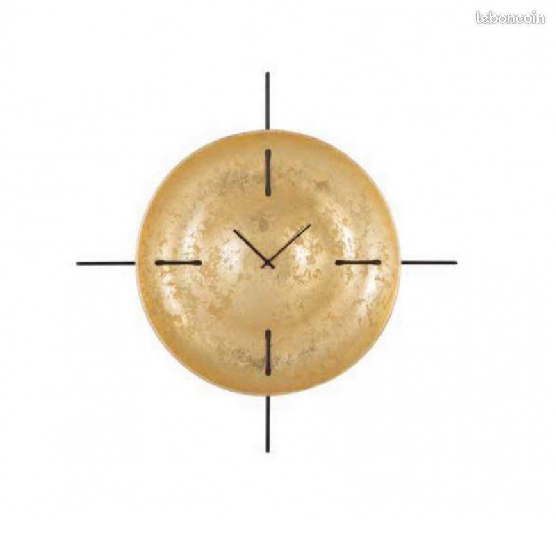 Tonin Casa - Horloge Rendez-Vous Moka Opaco, Laiton Brillant (image 1)