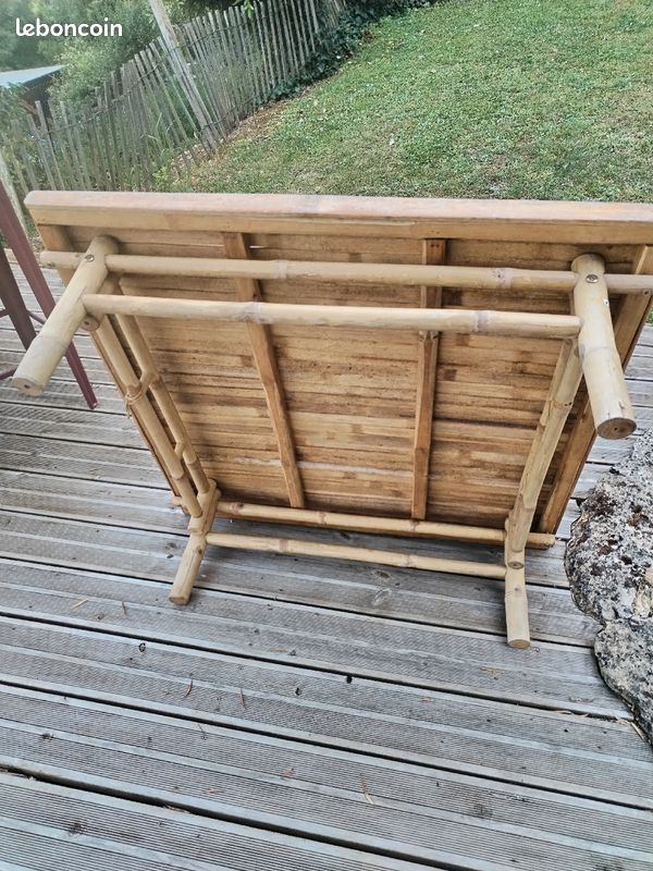 Table basse extérieure ou intérieure bambou (image 8)